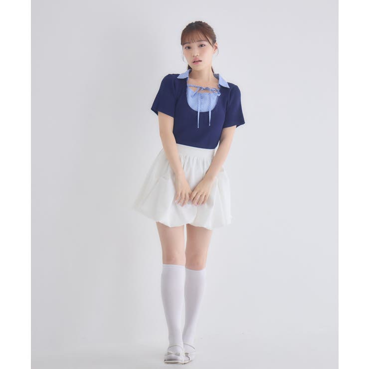 シャツドッキングリブニット | RETRO GIRL | 詳細画像18 