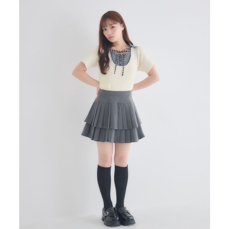 シャツドッキングリブニット | RETRO GIRL | 詳細画像7 