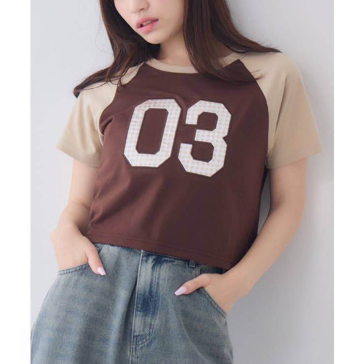 BRN0 | アソートナンバーラグランTシャツ | RETRO GIRL