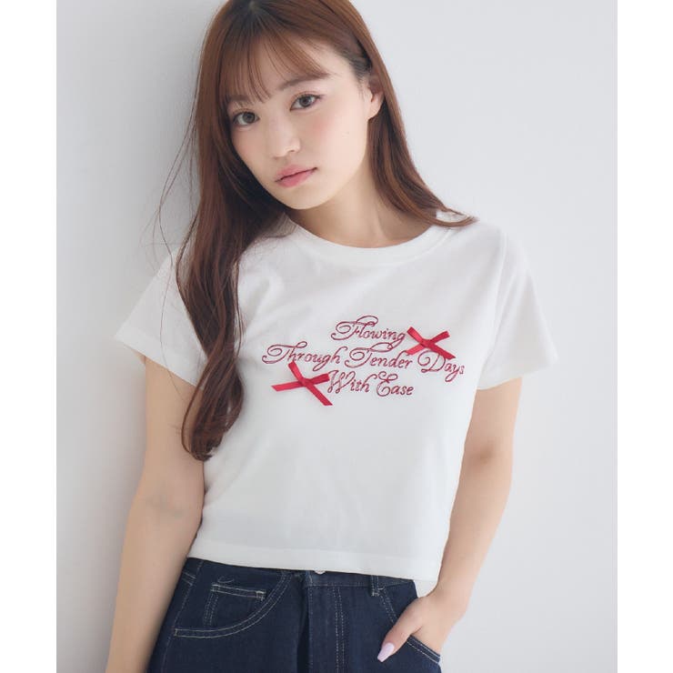リボン付ロゴTシャツ | RETRO GIRL | 詳細画像15 