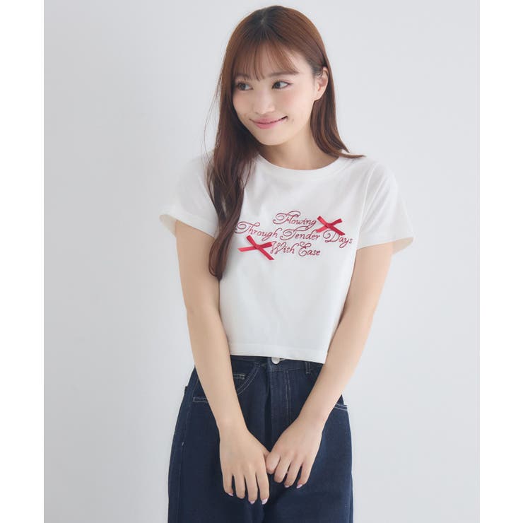 リボン付ロゴTシャツ | RETRO GIRL | 詳細画像16 