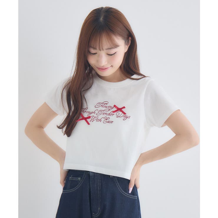 リボン付ロゴTシャツ | RETRO GIRL | 詳細画像17 