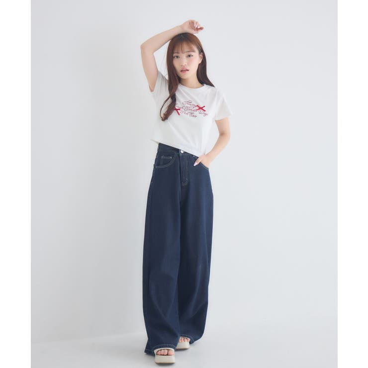 リボン付ロゴTシャツ | RETRO GIRL | 詳細画像18 