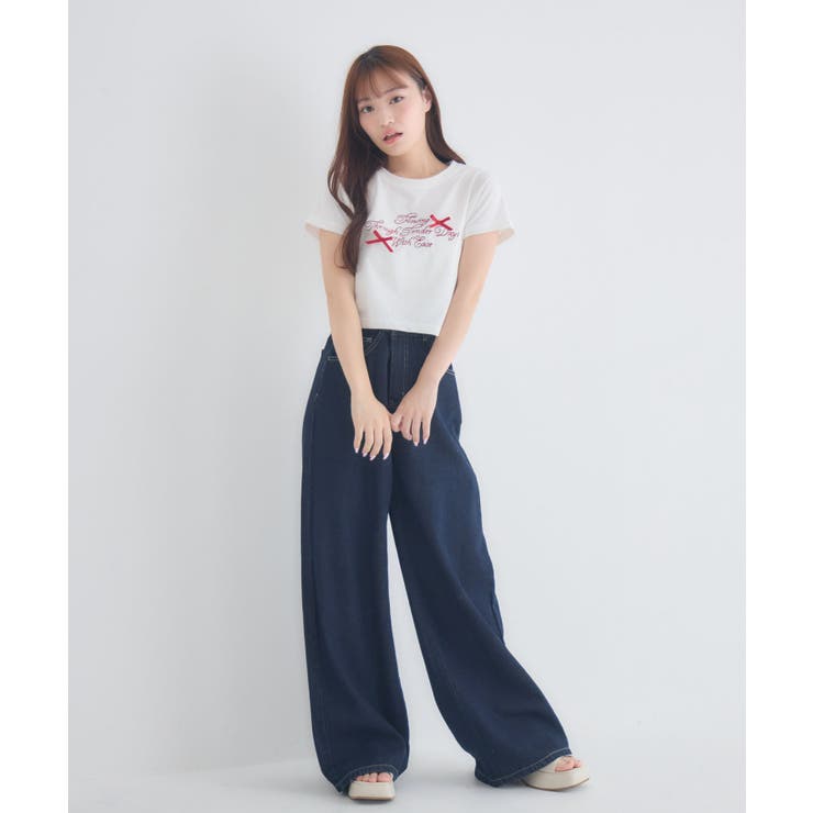 リボン付ロゴTシャツ | RETRO GIRL | 詳細画像19 
