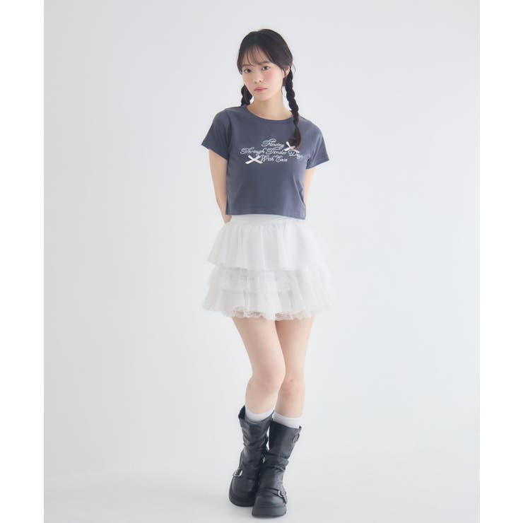 リボン付ロゴTシャツ | RETRO GIRL | 詳細画像7 