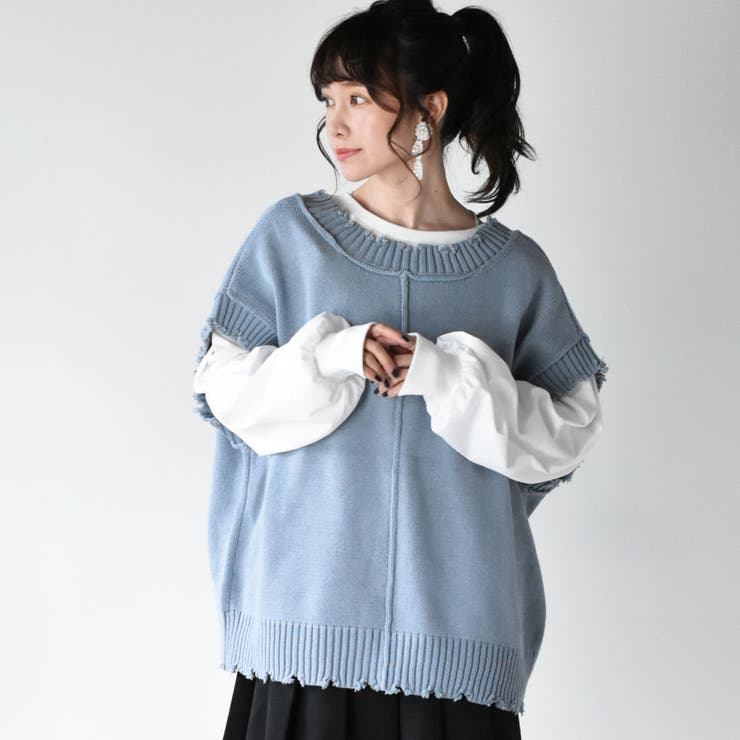 Emsexcite 2wayダメージニットベスト 品番 Rtgw Retro Girl レトロガール のレディースファッション 通販 Shoplist ショップリスト