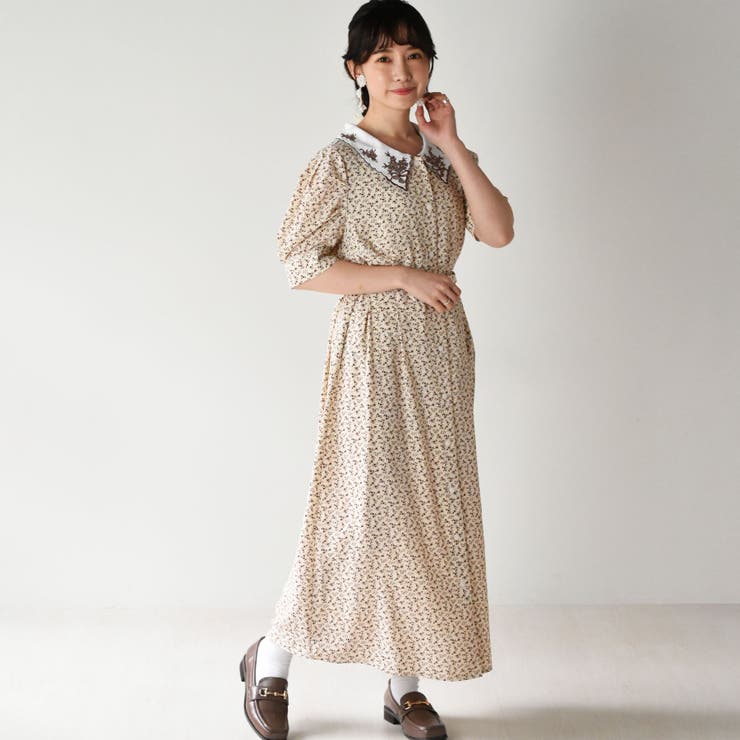 Emsexcite 刺繍襟ヴィンテージライクop 品番 Rtgw Retro Girl レトロガール のレディースファッション通販 Shoplist ショップリスト