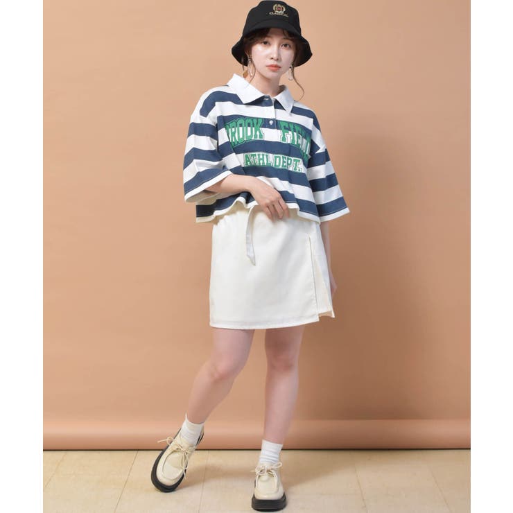 ■Emsexcite■ ラガーボーダーショートトレーナー | RETRO GIRL | 詳細画像12 