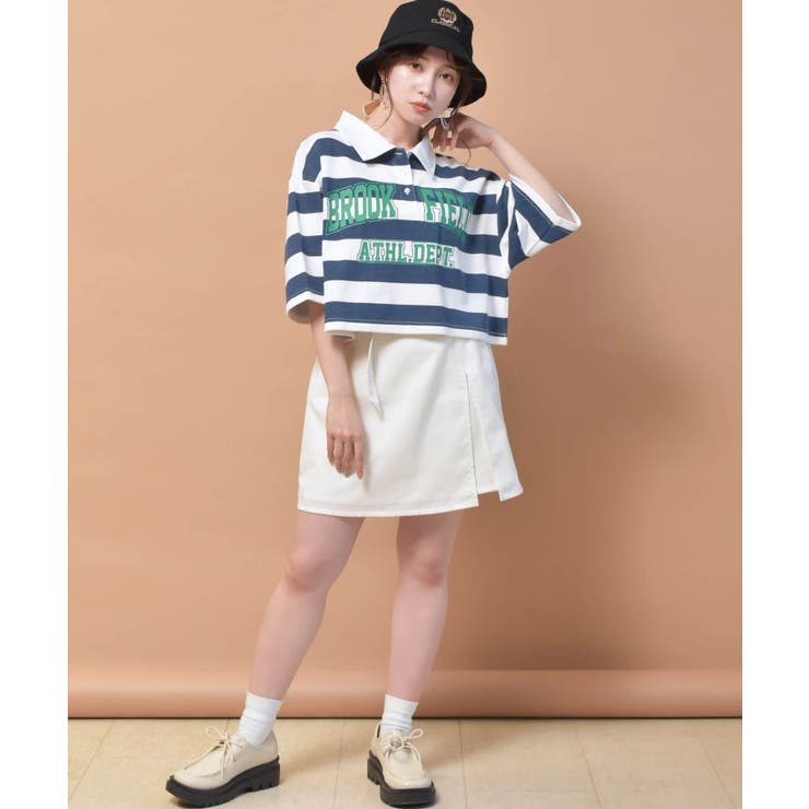 ■Emsexcite■ ラガーボーダーショートトレーナー | RETRO GIRL | 詳細画像13 