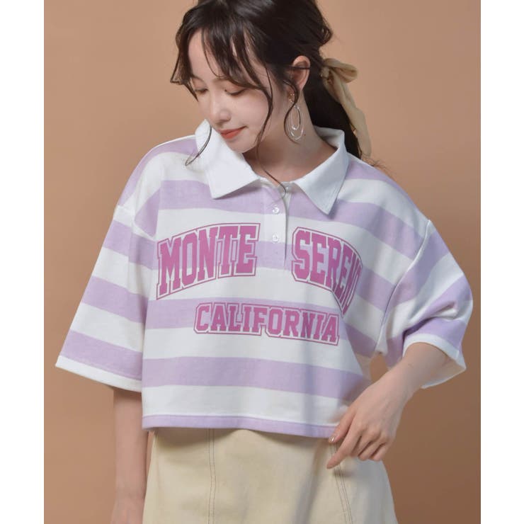 ■Emsexcite■ ラガーボーダーショートトレーナー | RETRO GIRL | 詳細画像16 