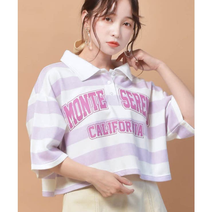 ■Emsexcite■ ラガーボーダーショートトレーナー | RETRO GIRL | 詳細画像17 