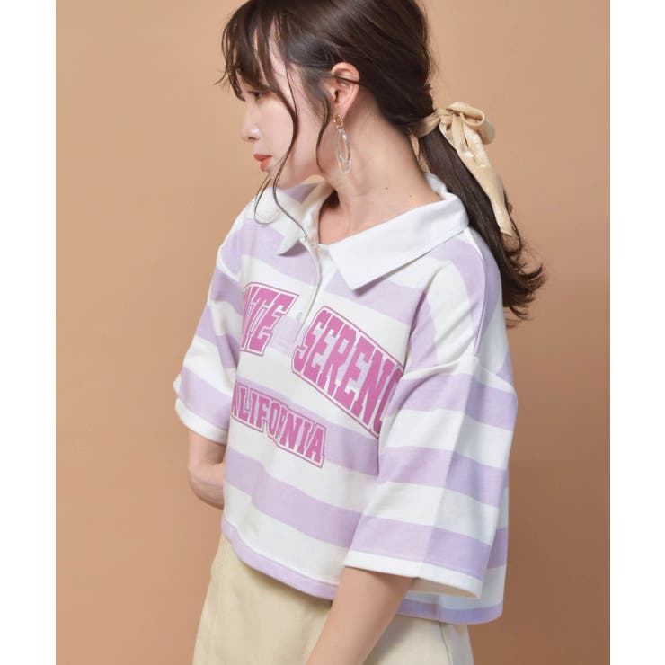 ■Emsexcite■ ラガーボーダーショートトレーナー | RETRO GIRL | 詳細画像18 