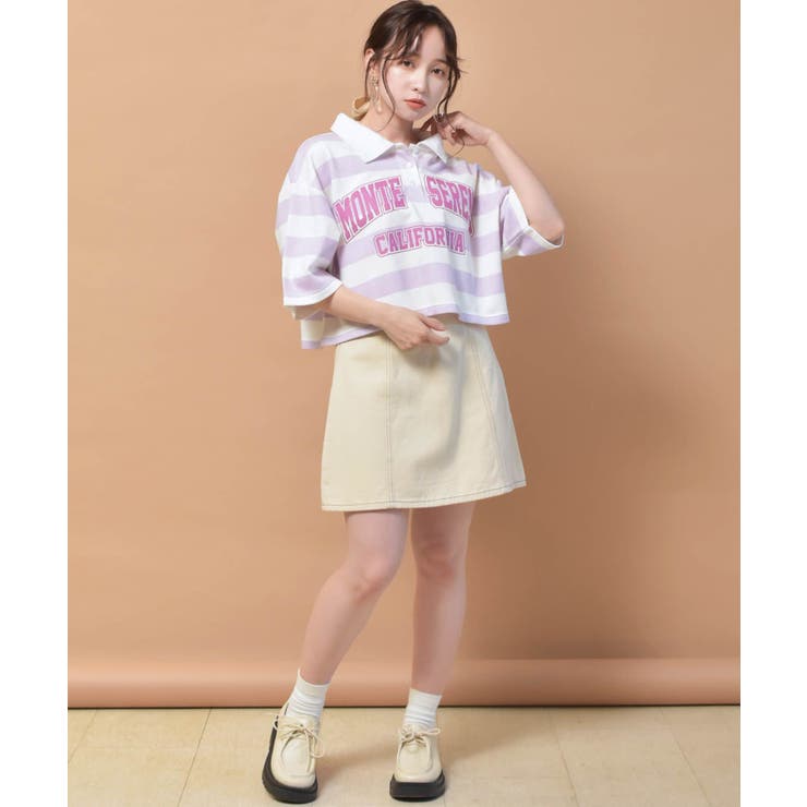 ■Emsexcite■ ラガーボーダーショートトレーナー | RETRO GIRL | 詳細画像21 