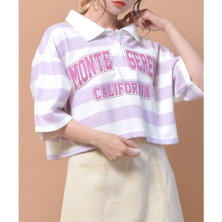 B/PPL | ■Emsexcite■ ラガーボーダーショートトレーナー | RETRO GIRL