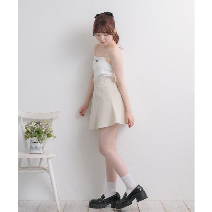 刺繍カップ付きキャミ | RETRO GIRL | 詳細画像3 