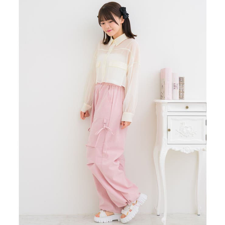 ロゴ刺繍ポケシアーSH[品番：RTGW0007914]｜RETRO GIRL（レトロ