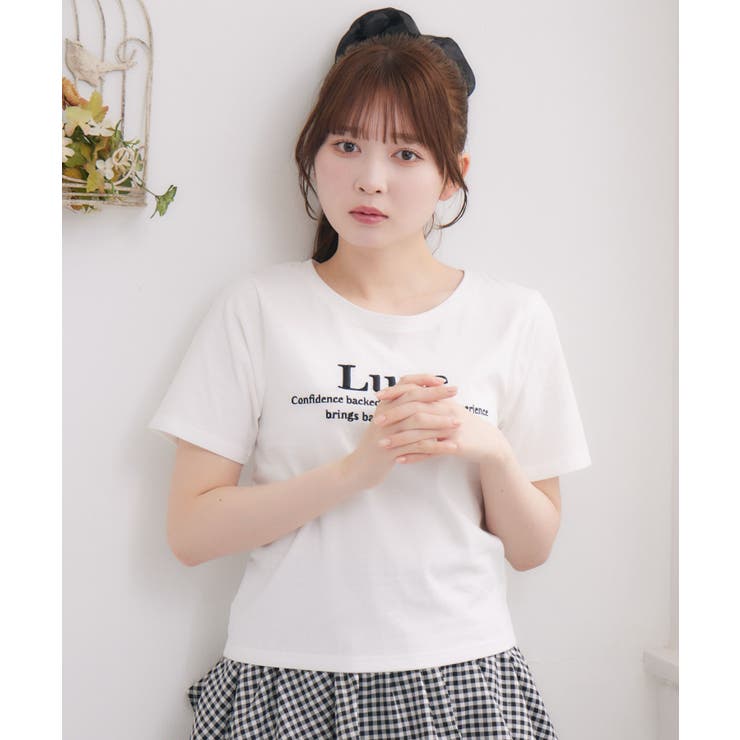 アソートロゴ刺繍TEE[品番：RTGW0008081]｜RETRO GIRL（レトロ