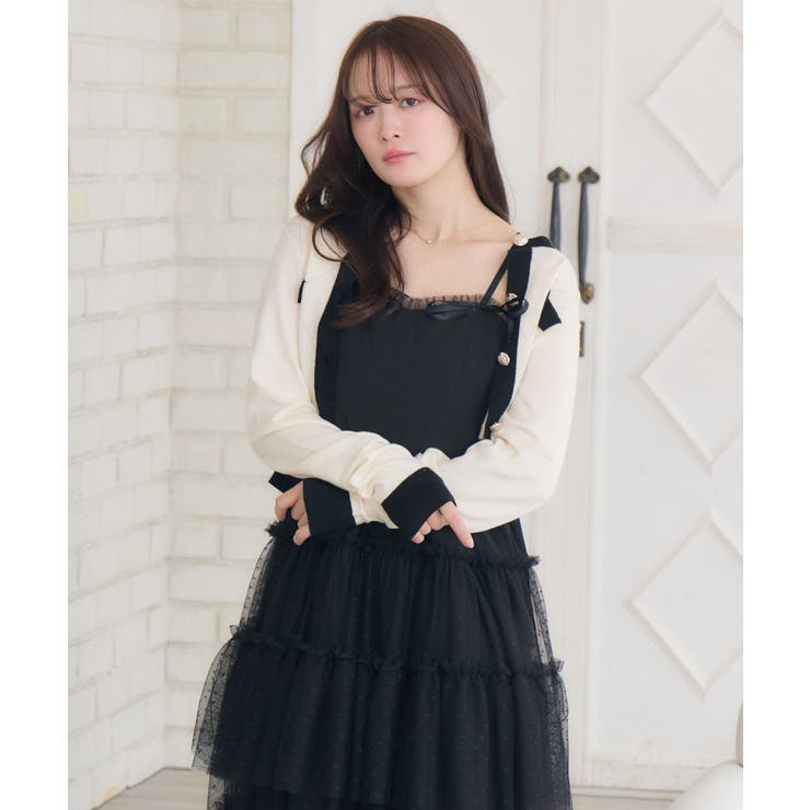 リボンティアードキャミOP[品番：RTGW0008760]｜RETRO GIRL