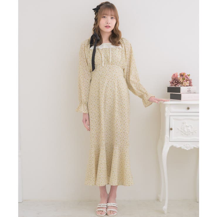 P/WHT | ステッチリボンマーメイドOP | RETRO GIRL