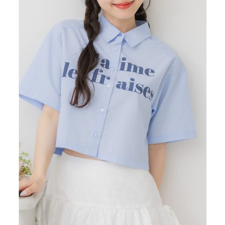 BLU0 | フロントロゴショートSH | RETRO GIRL