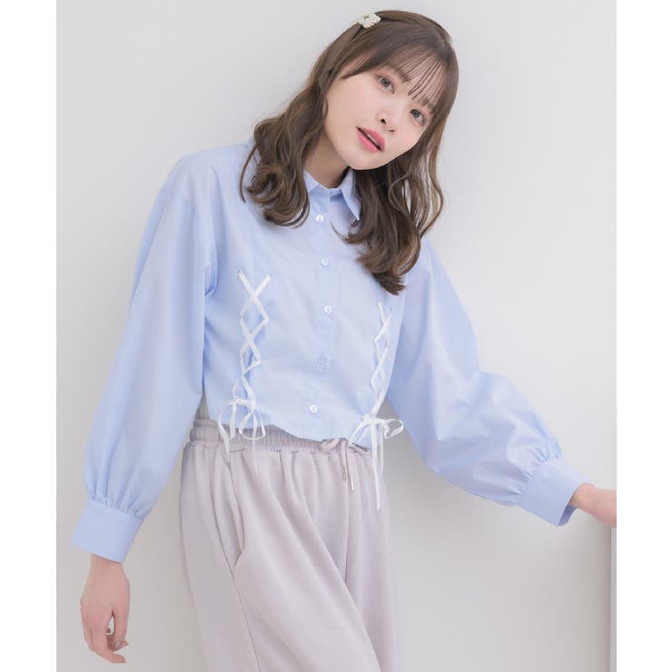 BLU0 | レースアップショートSH | RETRO GIRL