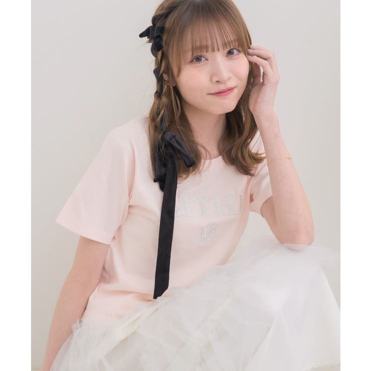 ロゴ刺繍TEE[品番：RTGW0008903]｜RETRO GIRL（レトロガール）の