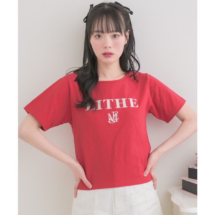 RED0 | ロゴ刺繍TEE | RETRO GIRL