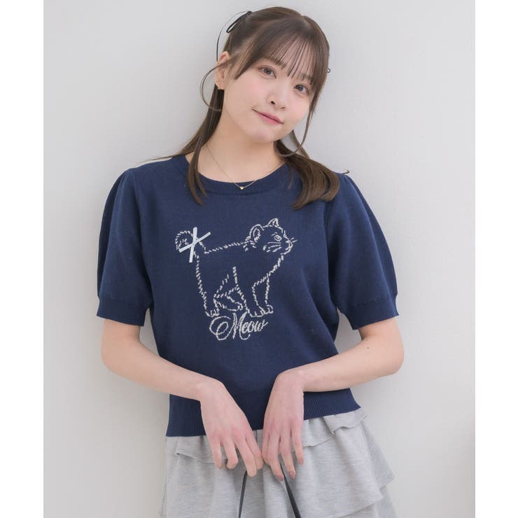 リボンcatジャガードNTPO | RETRO GIRL | 詳細画像7 