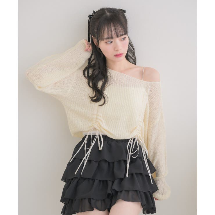 WHT4 | ドロストスカシ編みNTPO | RETRO GIRL