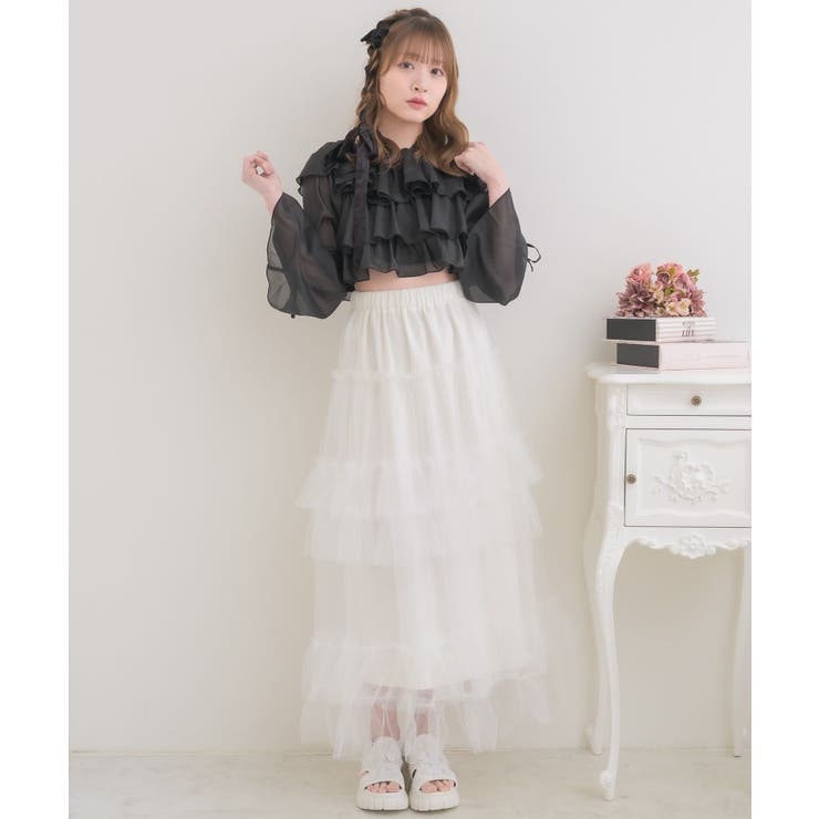 レースタイ付ティアードBL | RETRO GIRL | 詳細画像10 