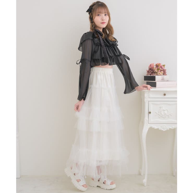 レースタイ付ティアードBL | RETRO GIRL | 詳細画像11 