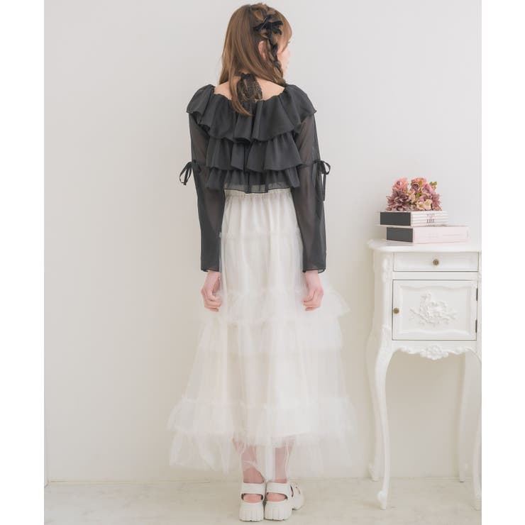 レースタイ付ティアードBL | RETRO GIRL | 詳細画像13 