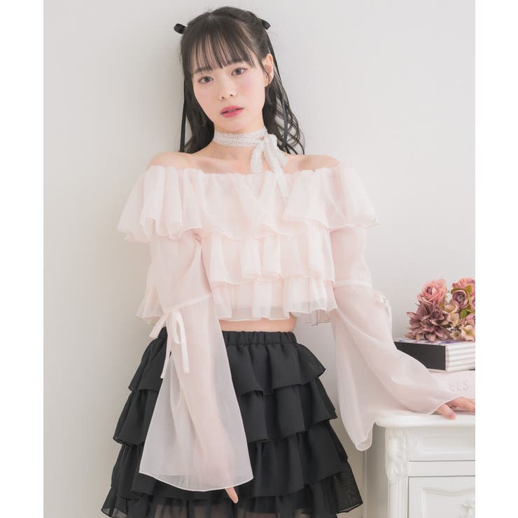 レースタイ付ティアードBL | RETRO GIRL | 詳細画像24 