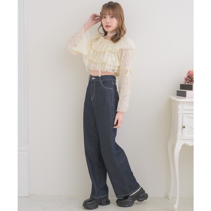 レースタイ付ティアードBL | RETRO GIRL | 詳細画像4 