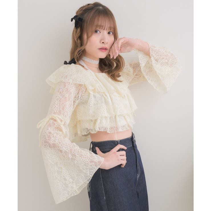 レースタイ付ティアードBL | RETRO GIRL | 詳細画像7 