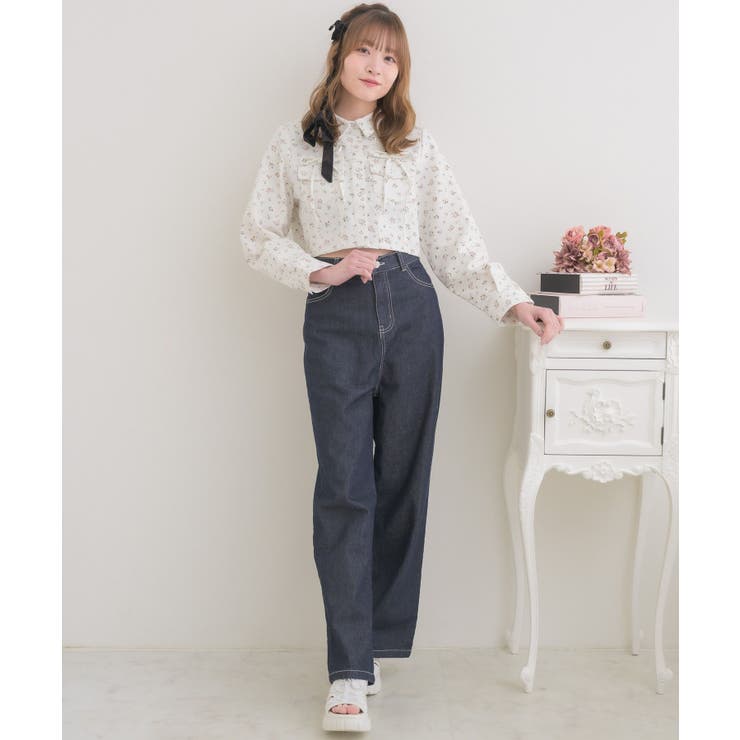 リボン付デニムSH | RETRO GIRL | 詳細画像2 