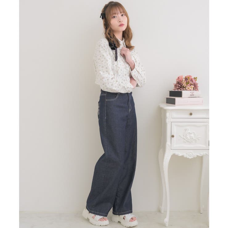 リボン付デニムSH | RETRO GIRL | 詳細画像3 