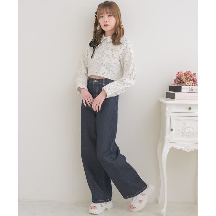 リボン付デニムSH | RETRO GIRL | 詳細画像4 