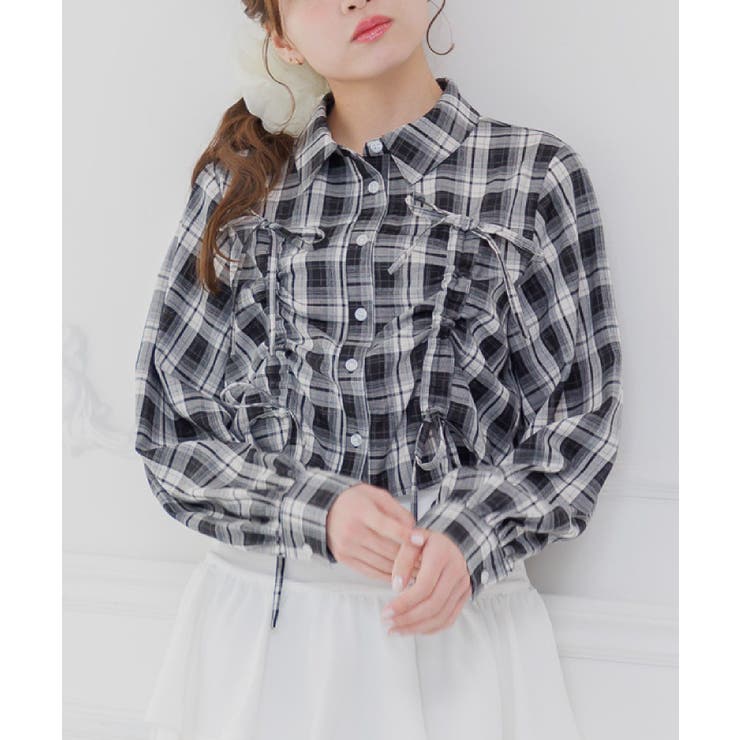 C/BLK | WリボンドロストSH | RETRO GIRL