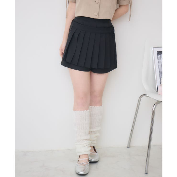 BLK1 | プリーツラップショートPT | RETRO GIRL