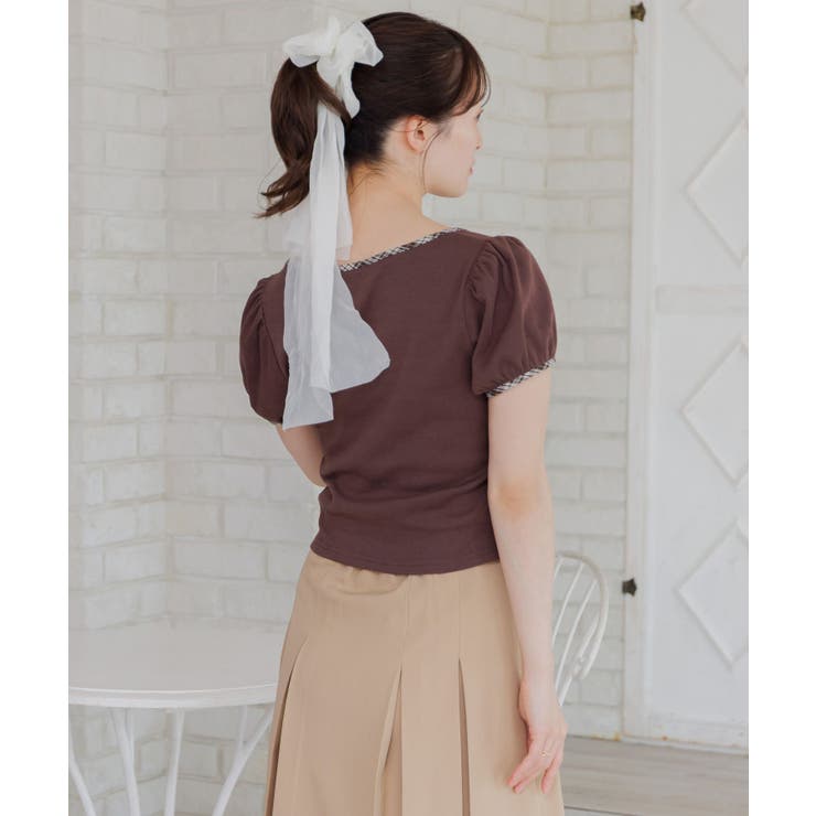 チェックパイピングTEE | RETRO GIRL | 詳細画像10 