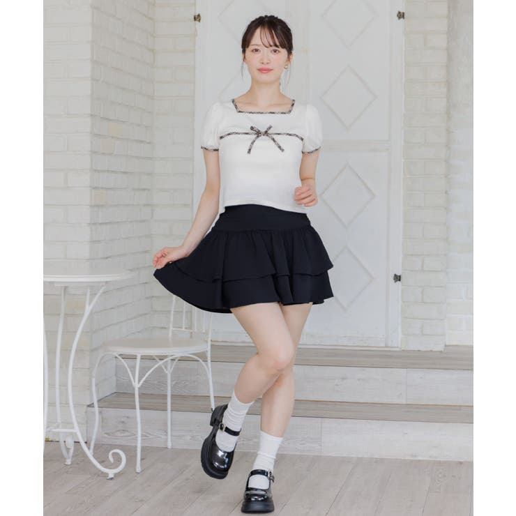 チェックパイピングTEE | RETRO GIRL | 詳細画像12 