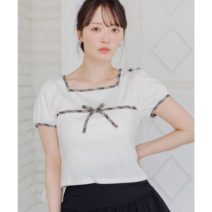 チェックパイピングTEE | RETRO GIRL | 詳細画像17 
