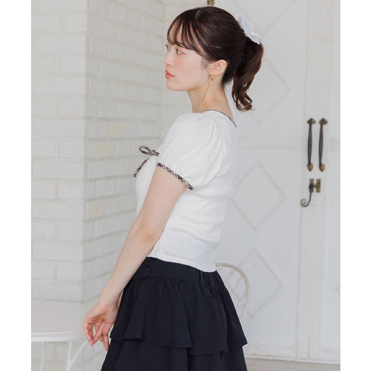 チェックパイピングTEE | RETRO GIRL | 詳細画像21 