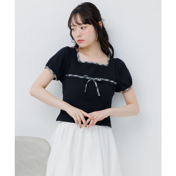 チェックパイピングTEE | RETRO GIRL | 詳細画像23 