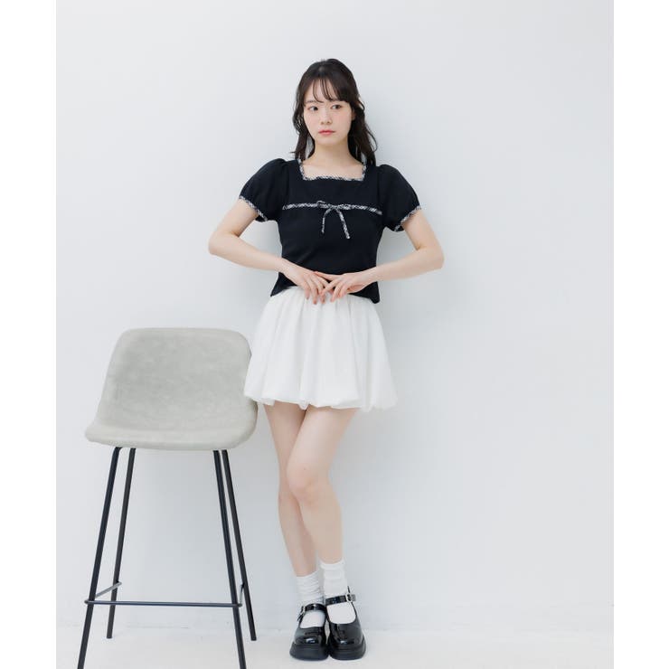 チェックパイピングTEE | RETRO GIRL | 詳細画像24 