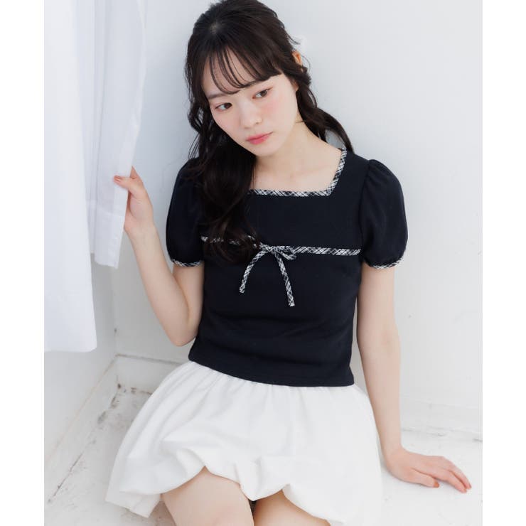 チェックパイピングTEE | RETRO GIRL | 詳細画像33 