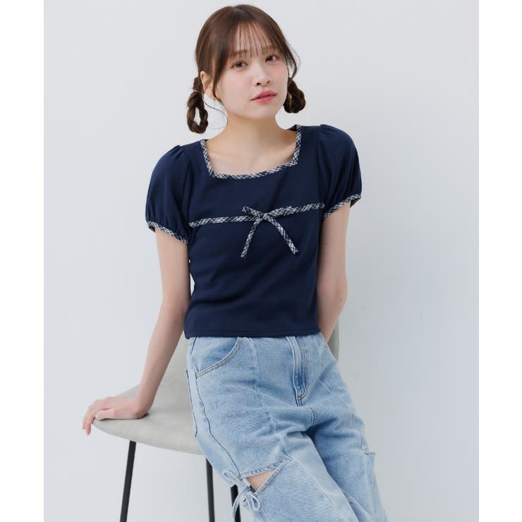 チェックパイピングTEE | RETRO GIRL | 詳細画像37 