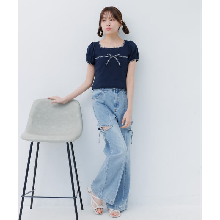 チェックパイピングTEE | RETRO GIRL | 詳細画像38 