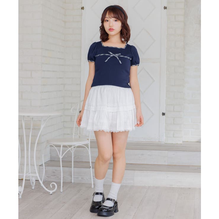 チェックパイピングTEE | RETRO GIRL | 詳細画像48 